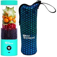 FitStream Pro turquoise, USB-C + Fitstream Neoprene cover for Fitstream E1, chameleon - Countertop Blender