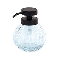 5five Simply Smart Glass Liquid Soap Disp 350 ml Blue - Soap Dispenser