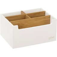 5FIVE Natureo bathroom organizer with 5 compartments, white - Organiser