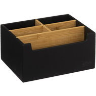 5FIVE Natureo bathroom organizer with 5 compartments, black - Organiser