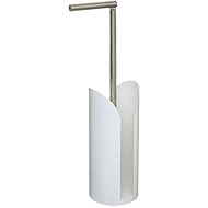 5five Simply Smart Toilet paper dispenser with spare roller tray, white - Free Standing Toilet Roll Holder