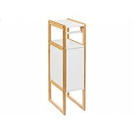 5five Simply Smart Narrow toilet paper rack NATUREO, bamboo construction, white - Toilet Paper Holder