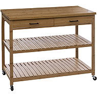 5five Simply Smart Kitchen shelf on wheels bamboo 108 × 60 × 90 cm - Food Serving Trolley