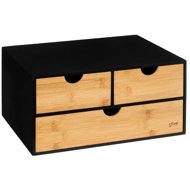 5Five 3-Drawer Bamboo Organizer Black Bamboo - Organiser