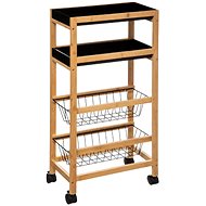 5five Simply Smart Kitchen trolley with removable baskets, bamboo, 83 cm - Cart
