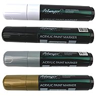 Artmagico Jumbo acrylic 15 mm - set of 4 (black, white, gold, silver) - Marker