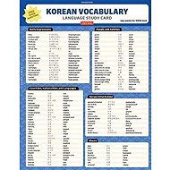 Korean Vocabulary Language Study Card - 