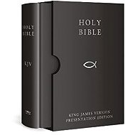 HOLY BIBLE: King James Version (KJV) Black Presentation Edition - 