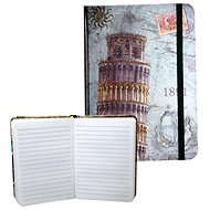 EDEN Notebook with rubber band Pisa 9,5 × 14 cm - Journal