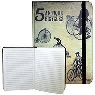 EDEN Notebook with eraser Retro wheels 17,8 × 12,6 cm - Journal