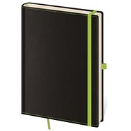 Black Green L Lined Notebook - Planner