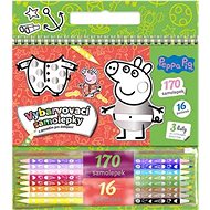 Peppa Pig colouring stickers: with background for gluing - Self-Adhesive Sticker