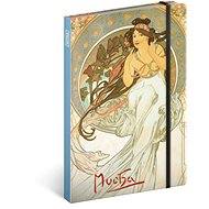 Notes Alfons Mucha Hudba nelinkovaný - Diář