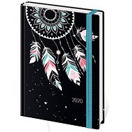 Diary 2020 B6 LYRA weekly with rubber band Feathers - Planner
