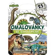Coloring page with stickers Dinosaurs - Colouring Book