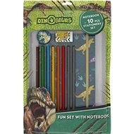 Package with Dino block - Coloured Pencils