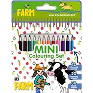 Mini notebook with crayons Farm - Colouring Book