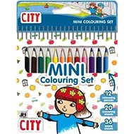 Mini notebook with crayons City - Colouring Book