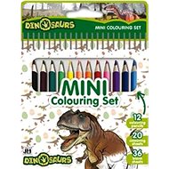Mini notebook with crayons Dinosaurs - Colouring Book