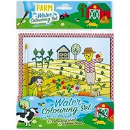 Water colouring book with brush Farm - Colouring Book