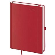 Diary 2021 daily A5 Double Red with pen loop - Planner