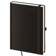 Diary 2021 weekly A5 Double Black with a loop on the pen - Planner