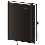 Diary 2021 weekly B6 Double Black with a loop on the pen - Planner