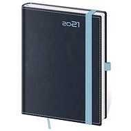 Diary 2021 weekly B6 Double Blue with a loop on the pen - Planner