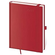 Diary 2021 weekly B6 double Red with a loop on the pen - Planner