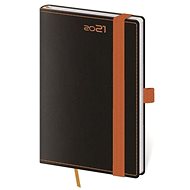 Diary 2021 weekly pocket Black Orange with a loop on the pen - Planner