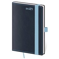 Diary 2021 weekly pocket Double Blue with a loop on the pen - Planner