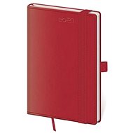 Diary 2021 weekly pocket Double Red with a loop on the pen - Planner