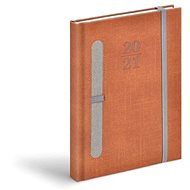 Diary 2021 D801 PU brown / gray - on pen - Planner