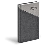 Diary 2021 D802 PU gray / black 90x170 mm - Planner