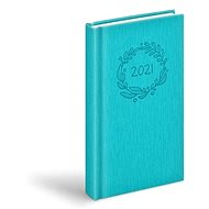 Diary 2021 D802 PU turquoise 90x170 mm - Planner