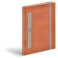 Diary 2021 T805 PU brown / gray - on pen - Planner