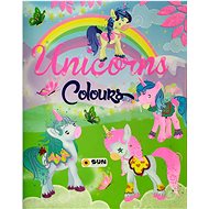 Unicorns colours: barevné s glitry - Omalovánky