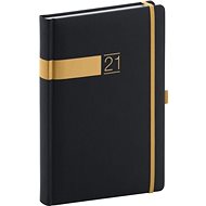 Daily diary Twill 2021, black-gold - Planner