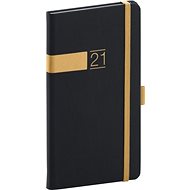 Pocket diary Twill 2021, black-gold - Planner