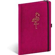 Notebook Velvet Flamingo, lined - Journal