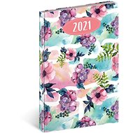 Cambio Fun 2021 Weekly Diary, Flowers, 15 × 21 cm - Planner