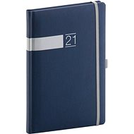 Weekly diary Twill 2021, blue-silver, 15 × 21 cm - Planner