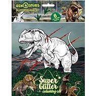 Glitter colouring Book Dinosaurs - Colouring Book