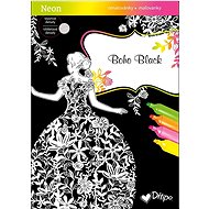 Boho Black Neon: omalovánky, třpytivé detaily - 