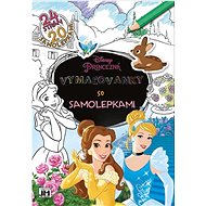 Coloring page with stickers Princesses - Colouring Book