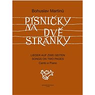 Písničky na dvě stránky - Bohuslav Martinů