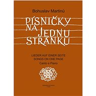 Písničky na jednu stránku - Bohuslav Martinů