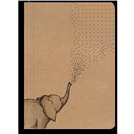 BALOUŠEK Printing Notes Kraft dotted Elephant A6 - Journal
