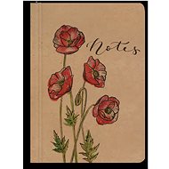 Lined notebook A6 kraft Wolf poppies - Journal
