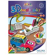 3D colouring page Car - Colouring Book